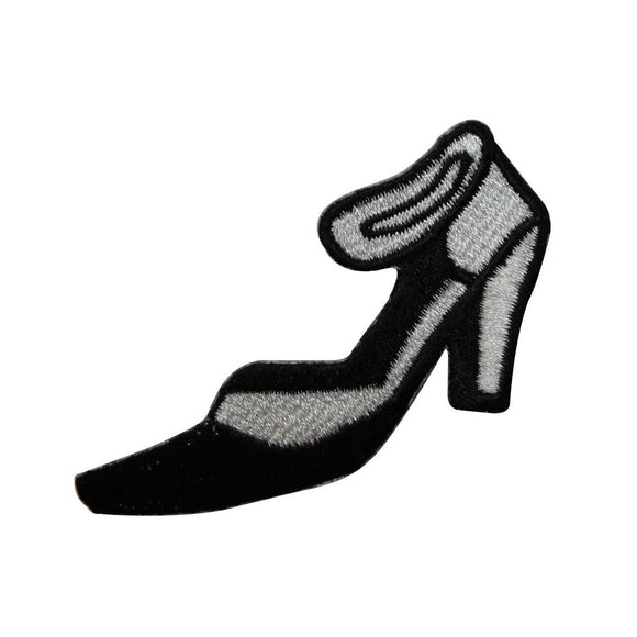ID 7404 Black and White High Heel Patch Fashion Shoe Embroidered IronOn Applique