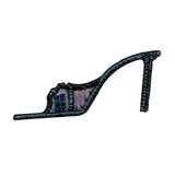 ID 7406 Slip On High Heel Patch Slipper Fancy Shoe Embroidered Iron On Applique