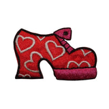 ID 7419 Red Heart Heel Boot Patch Fashion Shoe Love Embroidered Iron On Applique