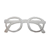 ID 7515 White Eyeglass Patch Read Glasses Fashion Embroidered Iron On Applique