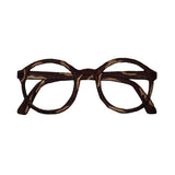 ID 7518 Brown Frame Glasses Patch Reading Fashion Embroidered Iron On Applique