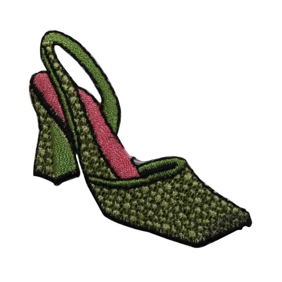 ID 7437 Alligator Skin High Heel Shoe Patch Fashion Embroidered Iron On Applique