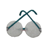 ID 7532 Classic Eye Glasses Patch Reading Fashion Embroidered Iron On Applique