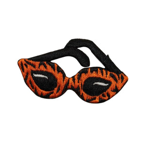 ID 7539 Tiger Stripped Sun Glasses Patch Fashion Embroidered Iron On Applique