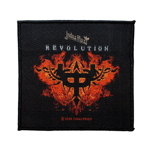 Judas Priest Revolution Patch Single Song Art Metal Music Woven Sew On Applique