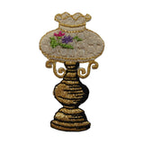 ID 7555 Classic Gas Lamp Patch Gold Fancy Luxury Embroidered Iron On Applique