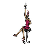 ID 7499 Woman Toasting Cocktail Patch Fashion Fancy Embroidered Iron On Applique