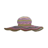 ID 7577 Rainbow Sun Hat Patch Summer Fashion Shade Embroidered Iron On Applique