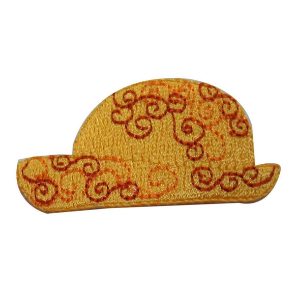 ID 7625 Yellow Swirl Ladies Hat Patch Fashion Cap Embroidered Iron On Applique