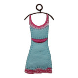 ID 7718 Felt Dress On Hanger Patch Fashion Pencil Embroidered Iron On Applique