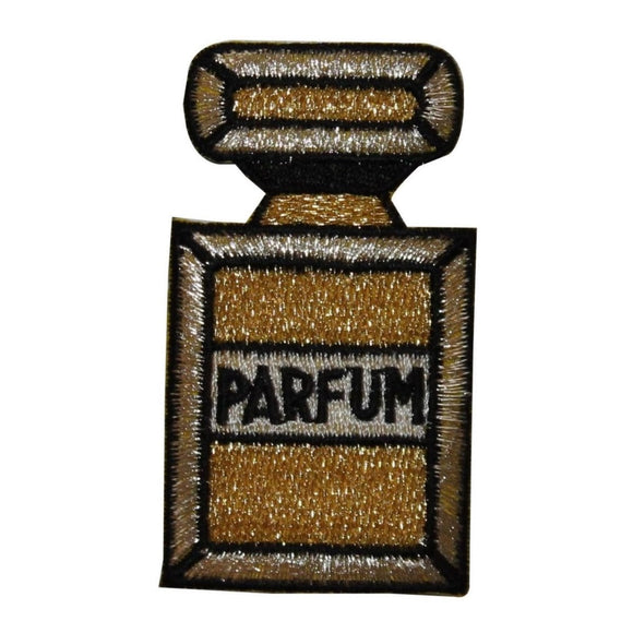 ID 7656 Gold Perfume Bottle Patch Glass Fashion Embroidered Iron On Applique
