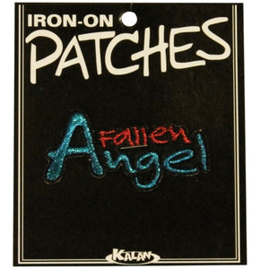 Fallen Angel Sparkly Patch Girls Name Tag Symbol Embroidered Iron On Applique