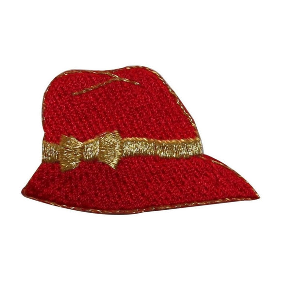 ID 7699 Woman Classic Red Hat Patch Fashion Bow Cap Embroidered Iron On Applique