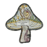 ID 0028Z Mushroom Shroom Patch Snail Hippie Peace Embroidered Iron On Applique