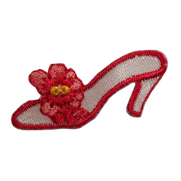 ID 7916 Flower High Heel Shoe Patch Sandal Fashion Embroidered Iron On Applique