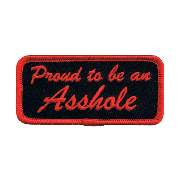 Proud To Be An A**hole Patch Name Tag Novelty Badge Embroidered Iron On Applique