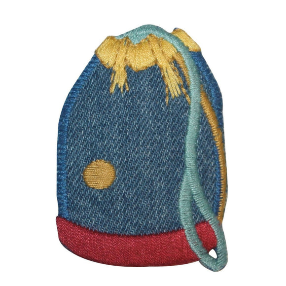 ID 7939 Draw String Back Pack Patch Bag Fashion Embroidered Iron On Applique