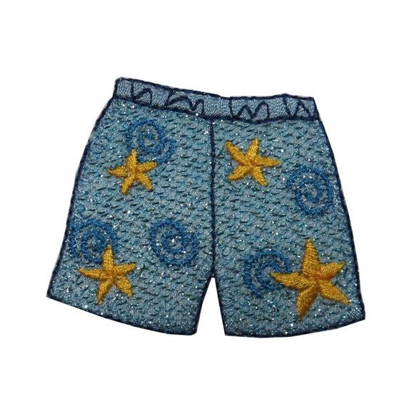 ID 7891 Tropical Shorts Patch Swim Suit Beach Trunks Embroidered IronOn Applique
