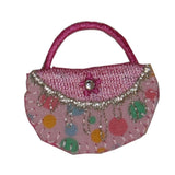 ID 7945 Polka Dot Purse Patch Hand Bag Dot Fashion Embroidered Iron On Applique