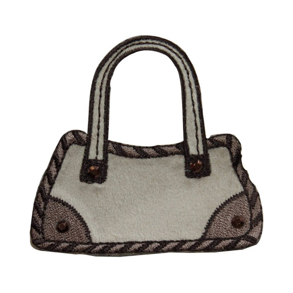 ID 8303 Pleather Woman Purse Patch Hand Bag Fashion Embroidered Iron On Applique