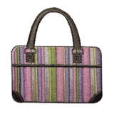 ID 7996 Ladies Striped Bag Patch Purse Fashion Embroidered Iron On Applique