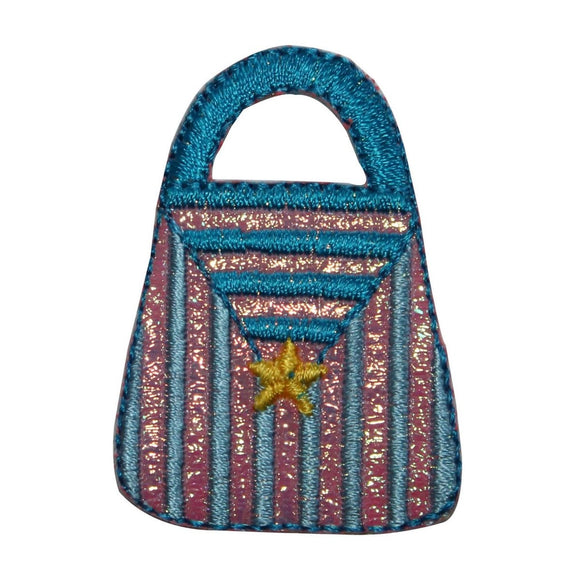 ID 8344 Shiny Star Purse Patch Beach Bag Fashion Embroidered Iron On Applique