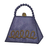 ID 8351 Gold Swirl Purse Patch Bag Craft Fashion Embroidered Iron On Applique