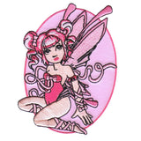 Pink Ballerina Fairy Girl Patch Tiny Dancer Pixie Embroidered Iron On Applique