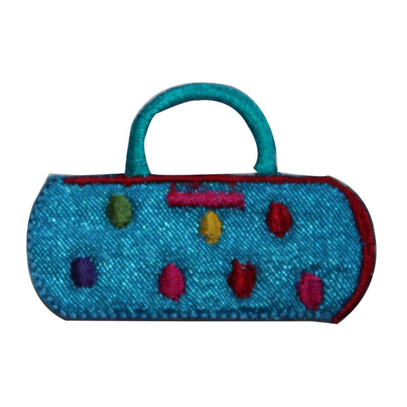 ID 8378 Rainbow Spotted Bag Patch Purse Fashion Embroidered Iron On Applique