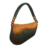 ID 8381 Fuzzy Pleather Purse Patch Lady Bag Fashion Embroidered Iron On Applique