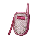 ID 8440 Pink Flip Phone Patch Cell Mobile Fashion Embroidered Iron On Applique