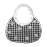 ID 8449 Checkered Sequin Purse Patch Bag Fashion Embroidered Iron On Applique