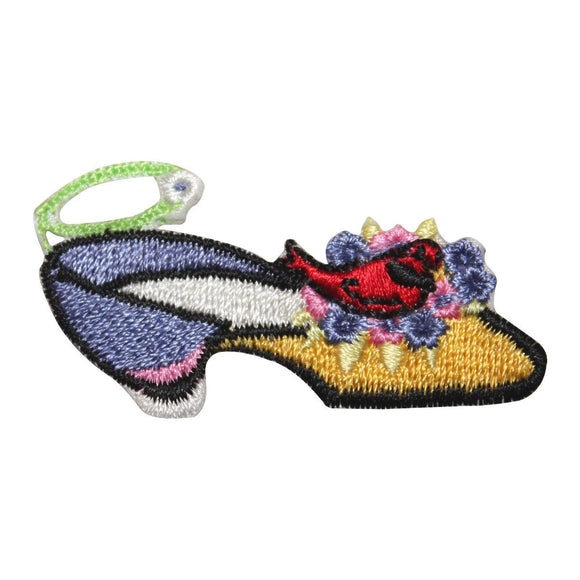 ID 8475 Cardinal Bird Shoe Patch Slipper Fashion Embroidered Iron On Applique