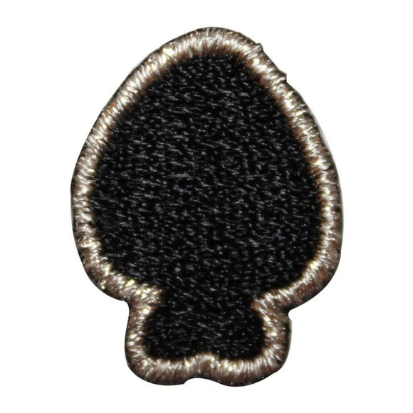 ID 8591 Lot of 3 Silver Spade Suit Patch Black Card Embroidered Iron On Applique