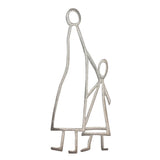 ID 8705 Mother Daughter Outline Patch Cutout Symbol Embroidered Iron On Applique