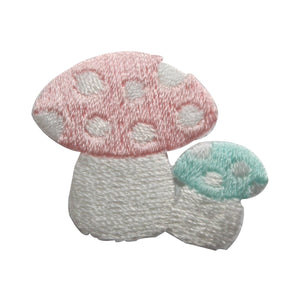 ID 8650 Garden Mushrooms Patch Toadstools Decoration Embroidered IronOn Applique