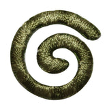 ID 8751 Lot of 4 Green Spiral Patch Swirl Shape Tail Embroidered IronOn Applique