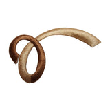 ID 8757 Brown Loop Swirl Patch String Design Shape Embroidered Iron On Applique