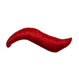 ID 8777 Lot of 3 Red Squiggle Dash Patch Line Shape Embroidered Iron On Applique