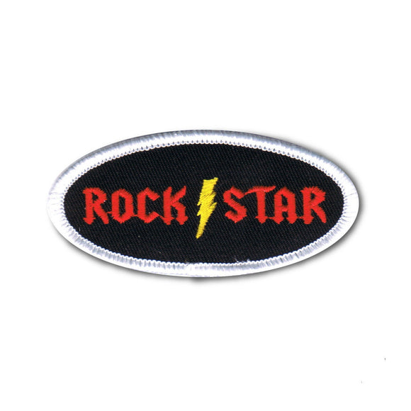 Rock Star Name Tag Patch Novelty Badge Celebrity Embroidered Iron On Applique