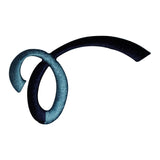 ID 8832 Blue Twist Swirl Patch Loop Curl String Embroidered Iron On Applique