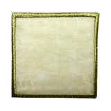 ID 8839 Green Lace Square Patch Badge Shape Cover Embroidered Iron On Applique