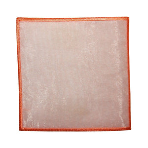 ID 8840 Orange Lace Square Patch Badge Shape Cover Embroidered Iron On Applique