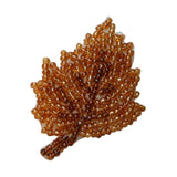 ID 8939 Oak Tree Leaf Patch Fall Autumn Leaves Nature Beaded Iron On Applique