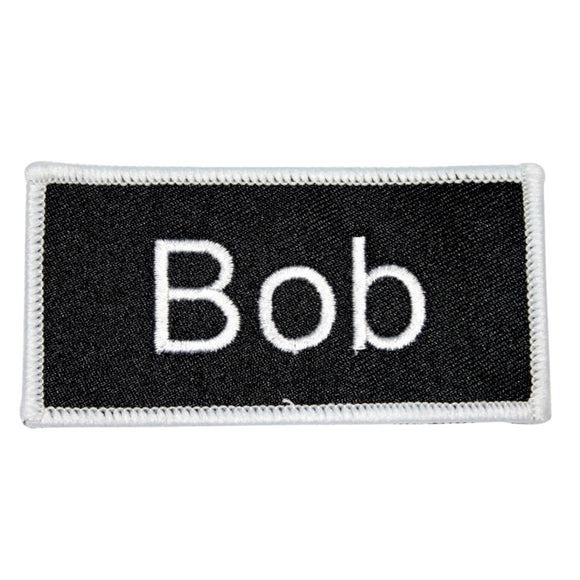 Bob Name Tag Patch Uniform ID Work Shirt Badge Embroidered Iron On Applique
