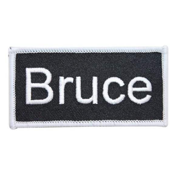 Bruce Name Tag Patch Uniform ID Work Shirt Badge Embroidered Iron On Applique