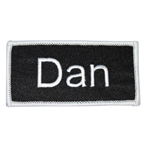 Dan Name Tag Patch Uniform ID Work Shirt Badge Embroidered Iron On Applique