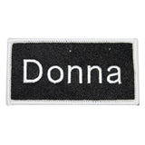 Donna Name Tag Patch Uniform ID Work Shirt Badge Embroidered Iron On Applique