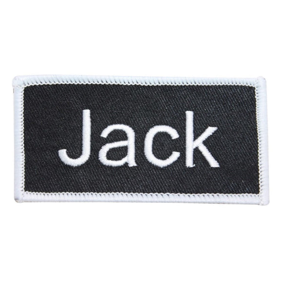 Jack Name Tag Patch Uniform ID Work Shirt Badge Embroidered Iron On Applique