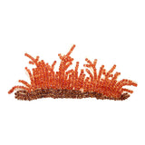 ID 8879 Orange Grass Bush Patch Garden Shrub Plant Craft Beaded Iron On Applique